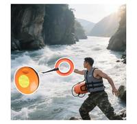 XNXYSMKJ Water Rescue Throwing Frisbees,Drowning Emergency Rescues Disc w/131 Ft Length & 0.15 IN Diameter Rope,Marine Handthrow Life Saving Device (5 pieces)