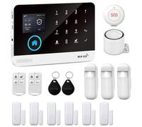 XNY 4G+WiFi Home Alarm Systems, Wireless Alarm System for Home Security with APP Alert, 16-Piece-Kit, Motion Detector, Door Window Sensor, Siren,Work with Amazon Alexa and Google Assistant