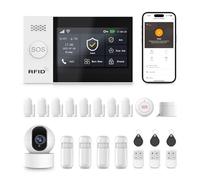 XNY Full Touch Screen Wireless Smart Home Alarm System with 1080p Pan/Tilt Security Camera, DIY 4G and WiFi Burglar Alarm System for Home Security with APP Alert, Motion Detector, Door Window Sensor