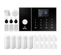 XNY WiFi Home Alarm System, Wireless 4G Burglar Alarm System for Home Security with APP Alert, 24-Piece-Kit (Motion Detector, Door Window Sensor, Remote, Siren), Work with Alexa and Google Assistant