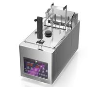 XNYXLPP Auto Lifting Deep Fryer,Thicken Electric, One Press Control, Adjustable Temperature Timing,Suitable for Fried Snack Bars (18L)