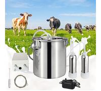 XNYXLPP Automatic Electric Milking Machine Portable Vacuum-Pulse Pump Kit, Cow Goat Sheep Stainless Steel Bucket,for scalefarm