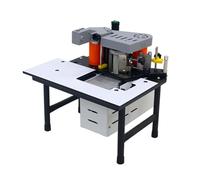 XNYXLPP Benchtop Edge Banding Machine, Portable Woodworking Edge Bander, Double-Sided Gluing,for Professional Woodworker (White)