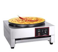 XNYXLPP Commercial Electric Crepe Maker,Pancake Makers, Adjustable Temperature, Stainless Steel,Suitable for Snack Stalls,Eggs Rolls
