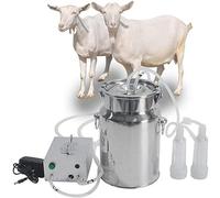 XNYXLPP Electric Milking Machine Portable Vacuum-Pulse Pump,Automatic Pulsation, Stainless Steel Bucket,for Farm,sheep