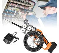 XNYXLPP Electric Wire Puller Tool, 40m/Min Wall Threading Machine for Efficient Electrical Wiring and Cable Installation, for Lead Stringing Projects (two batteries.)