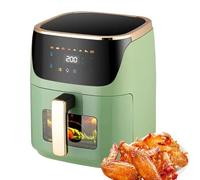 XNYXLPP Multifunctional Electric Air Fryer,Touchscreen,Visual Toaster Oven, Automatic Smart French Fry,Chicken,for Restaurant Home (Green)