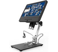 XNZJHPP 1080P Digital Microscope with 8.5 Adjustable LCD Display & Dual LED Lights - Perfects for Lab, Electronics, & Education Use