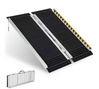 XNZJHPP Aluminium Telescopic Mobility Scooter Ramp with Transition Plate for Front Door Stair Steps Portable 3FT 4FT 5FT 6FT Long Wheelchair Ramp
