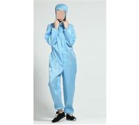 XNZJHPP Anti Static Men Women Anti-static Hooded Dust-proof Coveralls Cleanroom Garments Factory Clean Food Paint Work Protective Clothing(Giallo,X-Large) (Blu L)