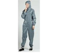 XNZJHPP Anti Static Men Women Anti-static Hooded Dust-proof Coveralls Cleanroom Garments Factory Clean Food Paint Work Protective Clothing(Giallo,X-Large) (Grijs L)