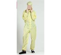 XNZJHPP Anti Static Men Women Anti-static Hooded Dust-proof Coveralls Cleanroom Garments Factory Clean Food Paint Work Protective Clothing(Giallo,X-Large) (Giallo M)