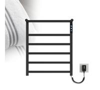 XNZJHPP Bathroom Towel Heater,Wall Mounted Towel Rack,With Built-In Timer And Temperature Controller,To Keep The Towels, Coats And Cloths Warm And Dry,For Bathrooms (Black)