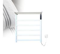 XNZJHPP Bathroom Towel Heater,Wall Mounted Towel Rack,With Built-In Timer And Temperature Controller,To Keep The Towels, Coats And Cloths Warm And Dry,For Bathrooms (White)