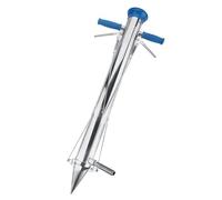 XNZJHPP Bulb Planter Tool - Long Handle Stainless Steel Manual Plant Transplanter with Dual Handle and Double Spring for Easy Vegetable Seedling Planting