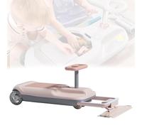 XNZJHPP Cleaning Go Kart for Kidss, Retractable Cleaning Mopping Kart, Portable Cleaner Go Carts with Cool Lights, Mini Go Kart for 3+-10+,Pink-SingleDrive (Pink SingleDrive)
