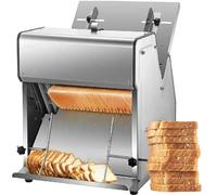 XNZJHPP Commercial Bread Slicer, 370W Stainless Steel Electric Bread Cutting Machine, 12mm Blades Electric Bread Cutting Machine, 31PCS Bakery Cutters for Sheet Cutting, for Bakery, Kitchen