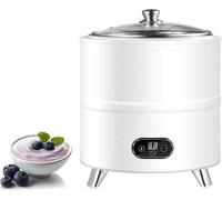 XNZJHPP Commercial Yogurt Maker, Natto Automatic Yogurt Fermenter 12L Stainless Steel LCD Display Time and Temperature Control for Yogurt, Natto, Rice Wine, Fruit Vinegar (White/Dark Grey Heather)