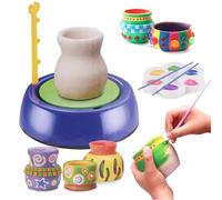 XNZJHPP Electric Pottery Wheel, Pottery Making Equipment Machine, Clay Art DIY Pottery Tools, Adjustable Speed Clay Forming Machine with Clay Kits for Home School DIY