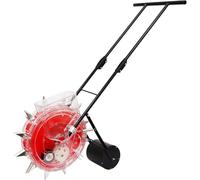 XNZJHPP Garden Seeder, Manual Seeder Hand-Push Roller Seeding and Fertilizer Applicator, Walk-Behind Row Planter Corn Planter Seeder Machine for Soy Peanut Corn Cotton Soybean(9 Holes) (8 Holes)
