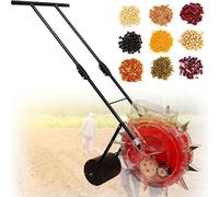 XNZJHPP Hand Seed Spreader, Manual Seeder Handheld Seeding Machine and Fertilizer Applicator, Hand-Push Roller Seeder Row Planter for Soy Peanut Corn Cotton Soybean(10 Mouths) (6 Mouths)