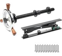 XNZJHPP Heavy-Duty Woodworking Table Leg Clamp with Handwheel - Secure Workbench Clamp Set Includes 20 Stainless Steel Screws for Ultimate Stability and Precision (Bright Surface)