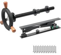 XNZJHPP Heavy-Duty Woodworking Table Leg Clamp with Handwheel - Secure Workbench Clamp Set Includes 20 Stainless Steel Screws for Ultimate Stability and Precision (Matte Surface)