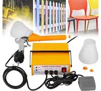 XNZJHPP Industrial Electrostatic Powder Coating Gun with Foot Pedal Control - Efficient Surfaces Finishing for DIY and Professional Use (Yellow)