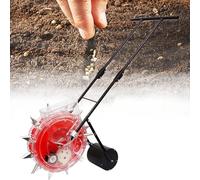 XNZJHPP Manual Seeder Machine and Fertilizer Applicator, Hand Push Roller Garden Seeder, Walk-Behind Row Crop Planter for Corn Soy Peanut(10 Mouths) (9 Mouths)