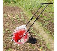 XNZJHPP Portable Garden Seeder, Manual Seeder Hand-Push Roller Seeding and Fertilizer Applicator, Row Planter Corn Planter Seeder for Soy Peanut Corn Cotton Soybean(12 Holes) (12 Holes)
