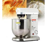 XNZJHPP Professional Stand Mixer, 3 Speed 5L/7L/10L Mixing Bowl 300W 500W Electric Mixer with Mixing Bowl, Beater & Dough Hook, Commercial Kitchen Cake Mixer & Dough Mixer,Silver-7L (White 10L)