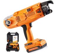 XNZJHPP Rebar Tier Tool, Automatic Handheld Tying Machine for 16-38mm Rebar, Includes 1 Batteries, Fast Rebar Wire Twister for Steel Bar Binding (40S)