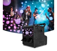 XNZJHPP Smoke Bubbles Machine,Fog & Bubbles Machine with 16 LED Lights,Professional Hazer Machine,Commercial Smoke Bubbles Machine,Integrates Triple Effects of Light Show + Smoke + Bubbles,A (A)