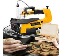 XNZJHPP Upgraded Variable Speed Scroll Saw - 180W Electric Woodworking Jigsaw with LED Light,Foot Pedal Rotary Tool Included,16" 55mm, Adjustable Worktop Electric Scroll Saws TypeA (TypeB)