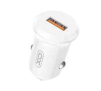 XO Car Charger Cigarette Lighter USB 2A Fast Charge 18W, White