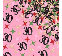 xo, Fetti 30th Birthday Martini Confetti - 200 pcs | Cocktail Bday Decorations, Tini Bit Older Party Tablescape, Dirty Thirty Table Setting, 30 Casino Glitter