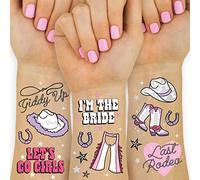 xo, Fetti Last Rodeo Bachelorette Temporary Tattoos - 48 Glitter Styles | Giddy Up Bach Party Decoration, Cowgirl, Bridesmaid Favor, Bride to Be Gift + Bridal Shower Supplies