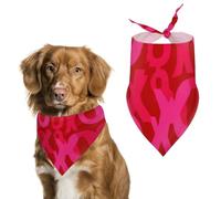 XO Hugs And Kisses Cute Dog Bandana Triangle Adjustable Washable