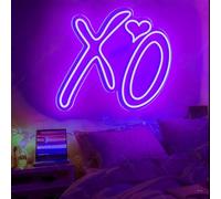 XO Neon Sign, Custom Room Neon Decor, XO Heart Led Light Signs Wall Art, Wedding Signs Bedroom Lights,Personalized Gifts