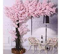 XOBODI Large Plant Wishing Tree Artificial Cherry Blossom Trees Simulation Peach Blossom Tree Fake Silk Flower Peach Decoration Indoor Outdoor Party Restaurant Mall Decorat 2x1.5m/6.6x4.9FT