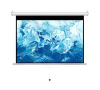 XOBRJQZ Manual Pull-Down Retractable Projector Screen 16:9 HD Projection Screen, Portable Roll Down Ceiling Projector Screen for Home Theater, Cinema, Office(60 inch)