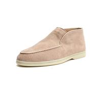 XOBZJH Women’s Genuine Leather Suede Ankle Boots - Minimalist Slip-On Booties with Memory Foam Insole and Cushioned Sole for Everyday Wear, Warm Taupe, 5.5 UK