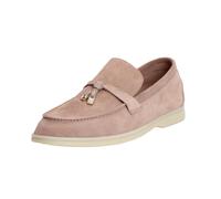 XOBZJH Women’s Quiet Luxury Suede Loafers - Premium Unlined Leather Slip On Flats with Soft Flexible Comfort, Italian Style Casual Shoes for Office, Travel & Everyday Wear, Beige Taupe, 7.5 UK