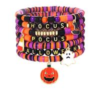 XOCARTIGE Surfer Heishi Bracelets for Women Stackable Rainbow Vinyl Disc Clay Beaded Stretch Bracelets Elastic Layering Friendship Bracelets Boho Summer Beach Jewelry, L, Vinyl, Pearl