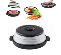 xocome Microwave Cover Foldable Cover for Microwave Lid 30 cm for Fruit Vegetables/Microwave with Multifunctional Foldable Fresh Cover with Base Heatable Cover