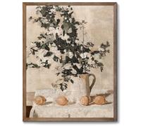 XOCUUI Vintage Wall Art Kitchen, Flowers and Lemons Pictures Painting Botanical Decor, Unframed Canvas Prints Art, Vintage Bathroom Decor, Farmhouse Wall Art for Dining Room-8x10