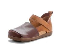 XOEKD Women Shoes Cowhide Color Block Retro Mary Jane Ankle Strap Round Toe Patchwork Comfortable Flats Hiking Shoes Slip On Soft Flat Heel Mam Loafers, brown, 6.5 UK
