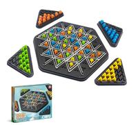 XoeLLe Triggle Game, Chain Triangle Chess Game, Board Games, Territory Capture Family Brain Teaser Strategy Games Toy for Birthday Gifts Family Party 2 to 4 Players, Ages 3+
