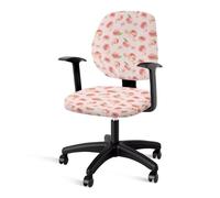 Xoenoiee 2 Pieces Office Chair Covers Protective Seat Slipcover and Backrest Cover Peach Fruit Print Stretchable Slipcover Computer Chair Cover