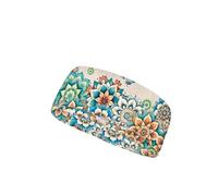 Xoenoiee Boho Mandala Butterfly Pattern Workout Headbands for Women Men, Unisex Sports Head Bands Sweatband for Running Yoga Gym Non-Slip, 1 Pack